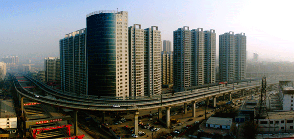 中交一公局第三工程公司承建的太原最高城市立交橋——尖草坪立交橋建成通車