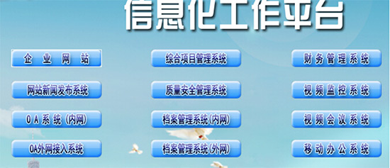 信息化工作平臺(tái)面板