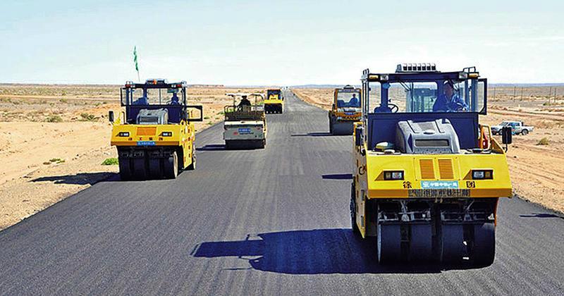 明哈高速公路施工現(xiàn)場