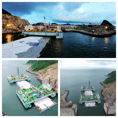 港珠澳大橋海底隧道深槽區首個非標準沉管安裝成功