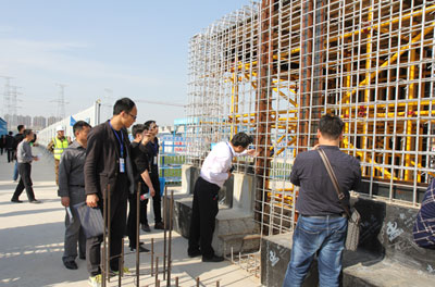 中建八局二公司奧林匹克中心項目現(xiàn)場觀摩